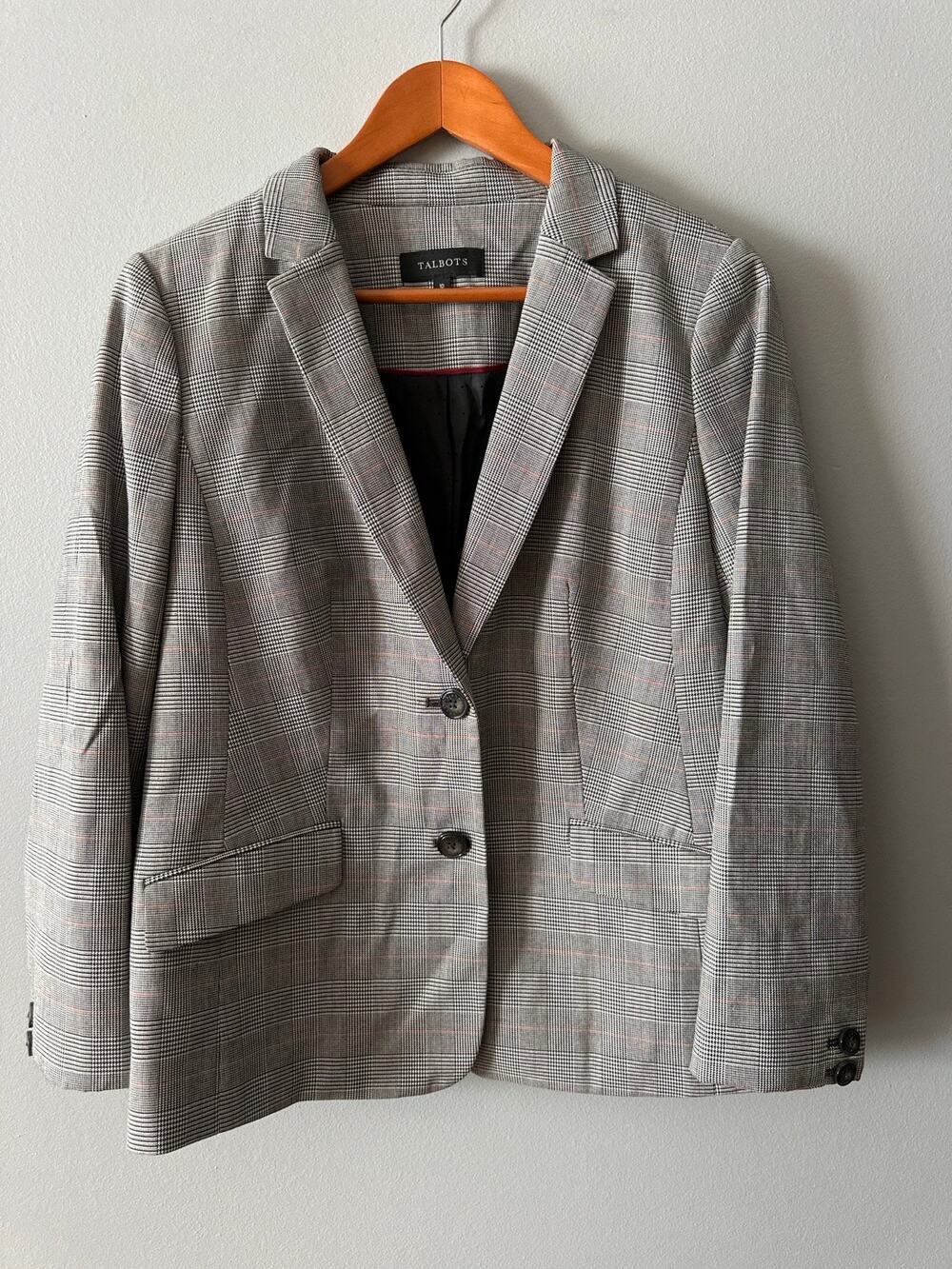Talbots Glen Plaid Blazer Women’s Size 10 Career Office Preppy Jacket